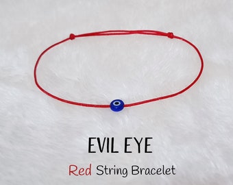 Red String Bracelets by nilliO Lucky Kabbalah Cord Thread Blue Evil Eye Beads 