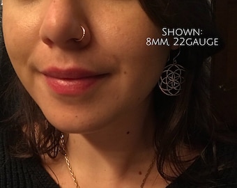 14K Gold Filled Hammered Texture Tiny Hoop Earrings/Nose Ring/Nose Hoop/Septum/Tragus/cartilage hoop/Helix Piercing/Sleeper earrings/22G