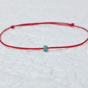 Painterly Style Turquoise Lapis Lazuli Color Red String Bracelet Amulet Kabbalah Protection Couple Women Men Friendship Lucky Make A Wish