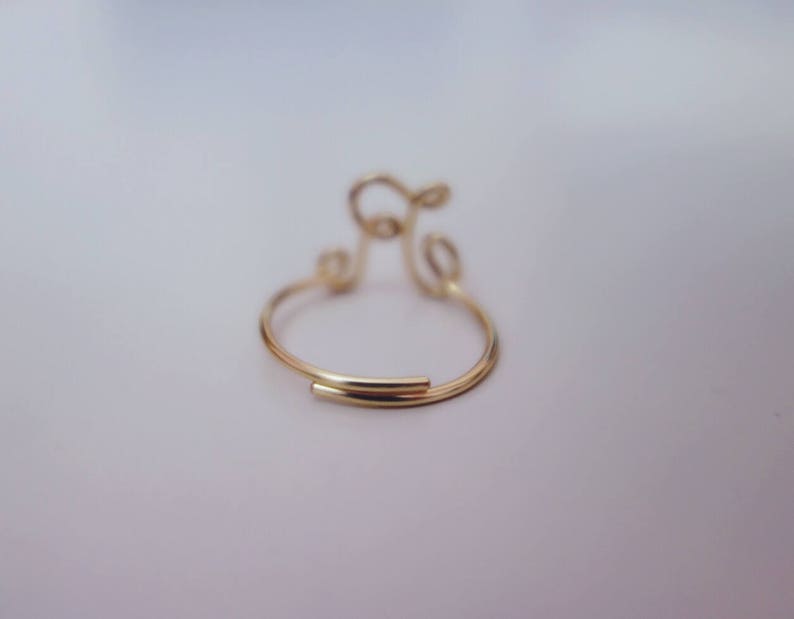 18 Gauge Custom Initial Ring Sterling Silver Letter Ring stack Etsy