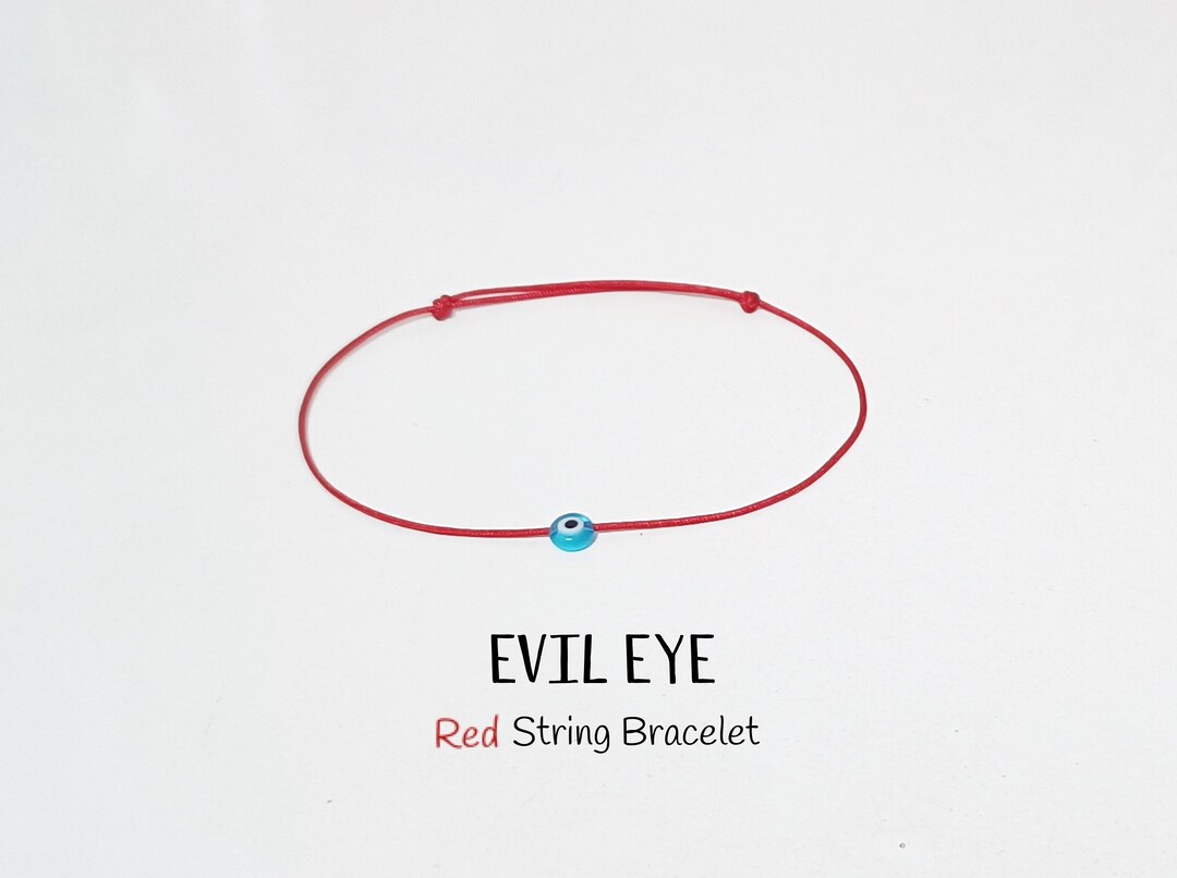 Light Blue EVIL EYE Bracelet Red String Bracelet Amulet Etsy