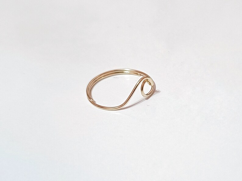 Sterling Silver Wave Ring/gold filled/surf/ocean wave ring/ocean ring/silver wave ring/gold wave ring/surfer/wire wave ring/beach jewelry image 6