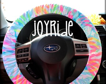 Steering Wheel Cover Lilly Pulitzer Sparkling Sand Fabric Fully lined with Grip Tight Designer Car Accessories Coral For Girls Woman