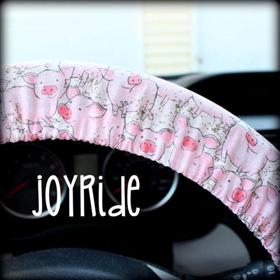 Steering Wheel Cover Pink Pig Piggies 