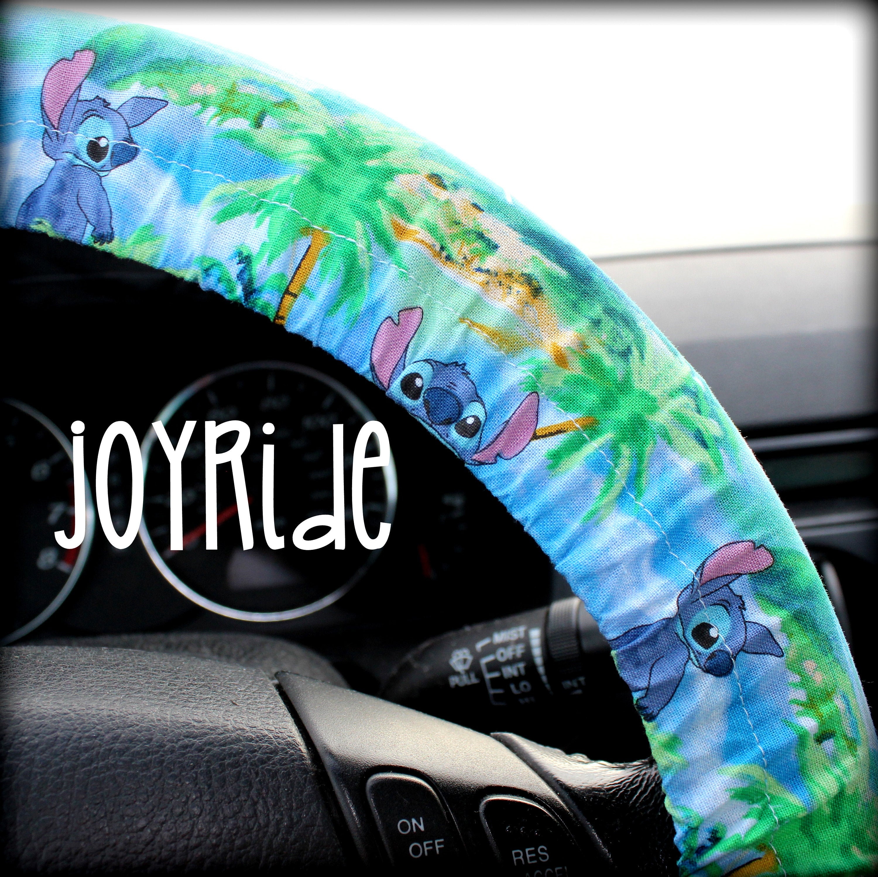 Steering Wheel Cover Stitch hawaii Fabric Lilo and Stitch Car Etsy