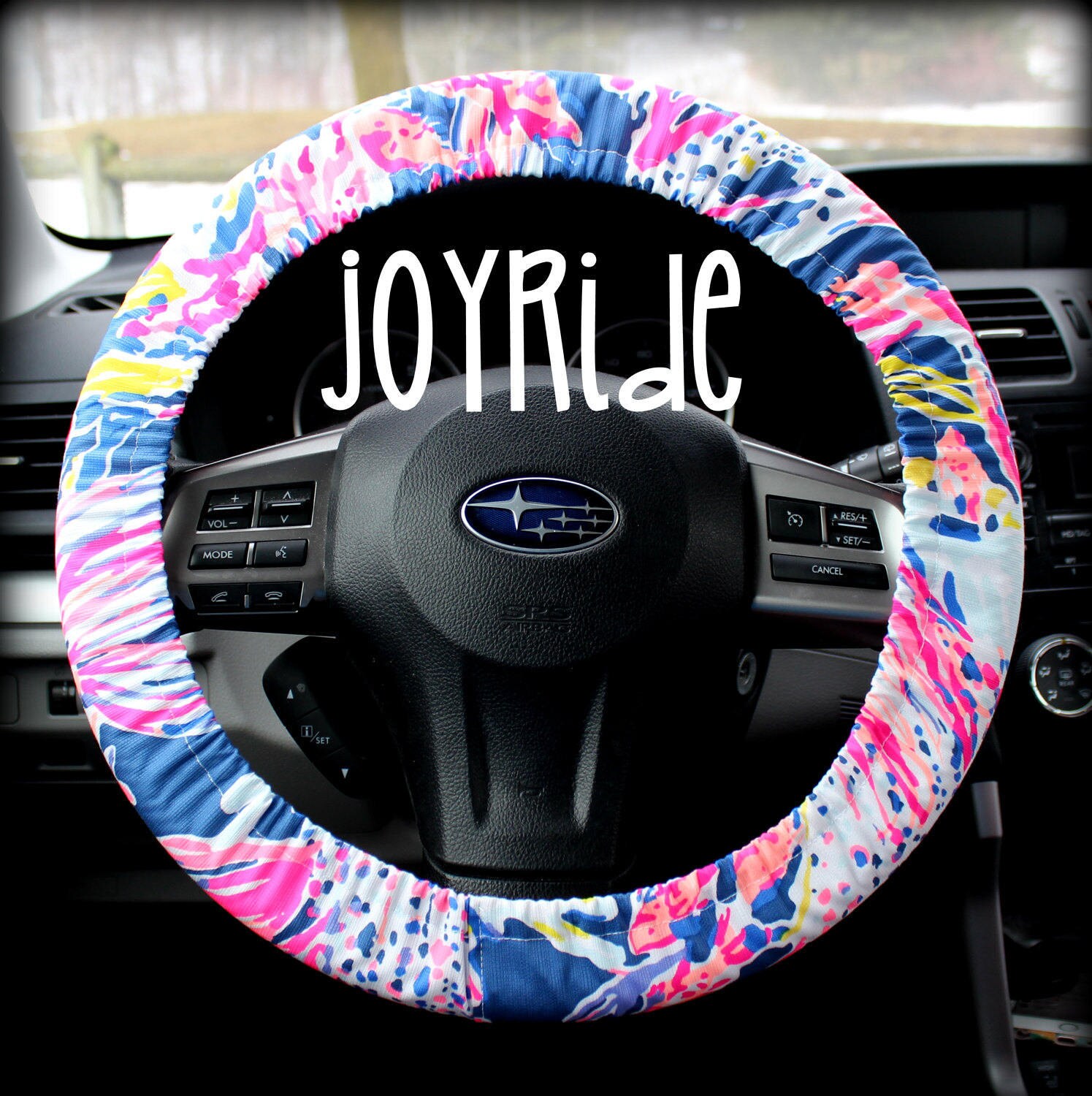 Lilly Pulitzer Fabric Steering Wheel Cover Indigo Sunken Etsy
