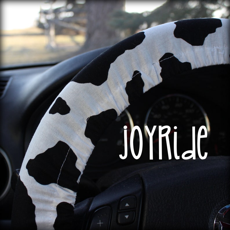 Steering Wheel Cover Cow Print Spots Country Farmhouse Vintage Etsy