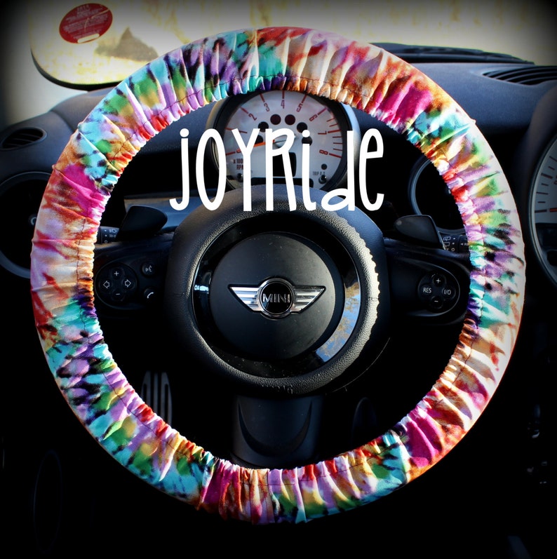 Steering Wheel Cover Tye Dye Rainbow Cute Car Accessories Etsy