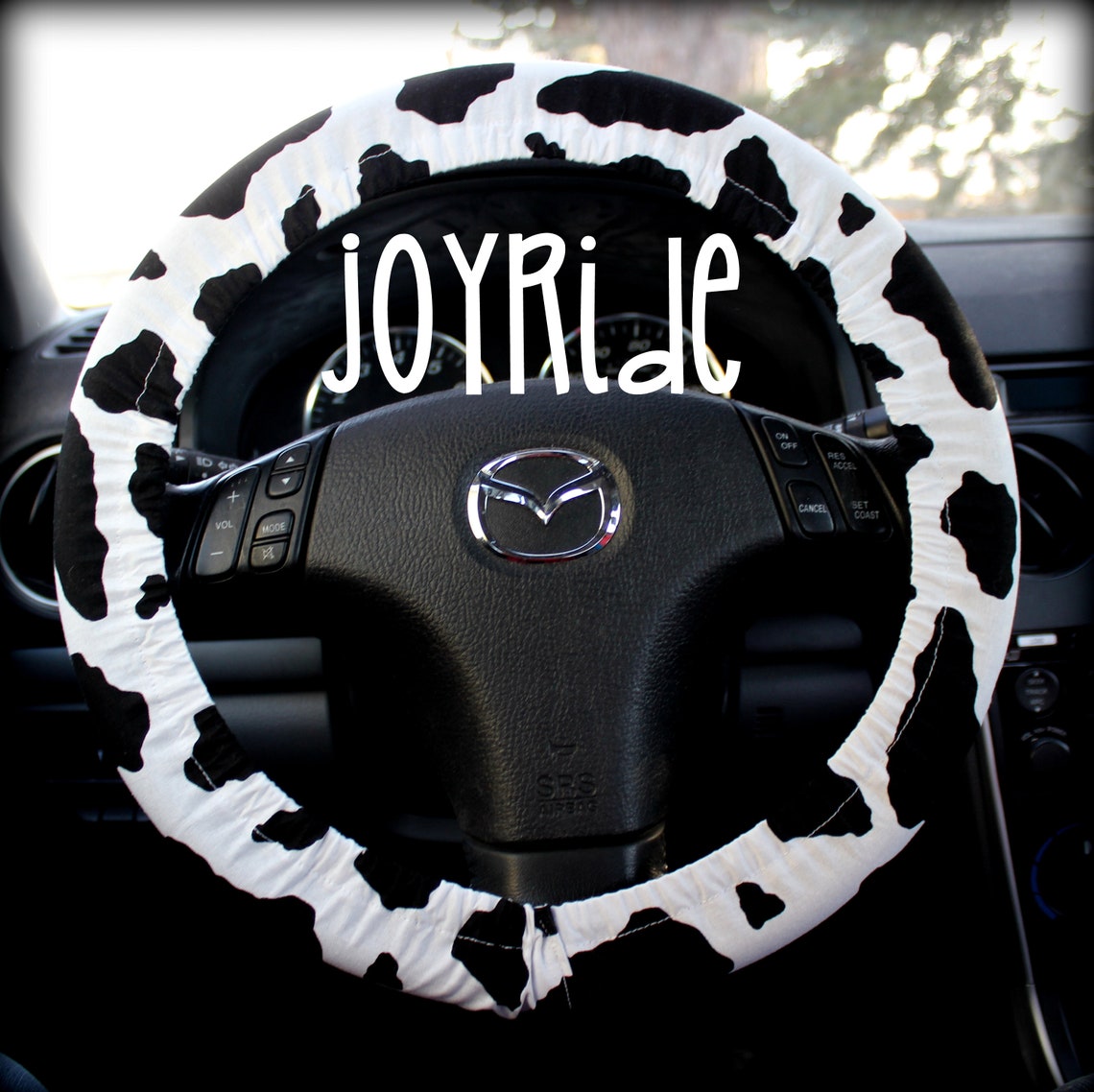 Steering Wheel Cover Cow Print Spots Country Farmhouse Vintage Etsy
