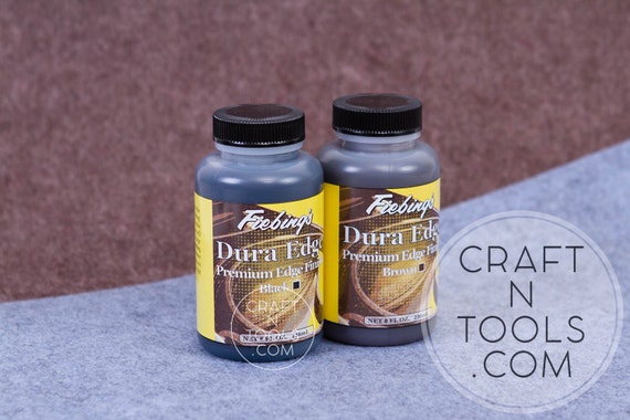 Dura Edge by Fiebing's 8oz / 236ml in 2 colors / Premium Edge Finish / Edge Top Coat / Lacquer Finish / Leather Edge Finish