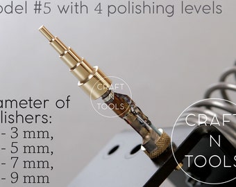 Leather Hole Polisher *N5 with 4 Polishing Levels/Leather Burnishing Iron/Leather Craft Tools/Leather Finishing/Leather Working Tool