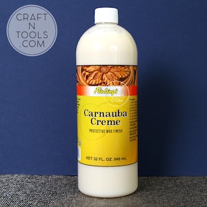 CARNAUBA CREME by Fiebing&#39;s 32oz / 946ml Leather Protective Wax Finish. Natural Leather Care Cream