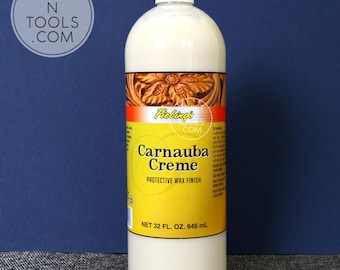 CARNAUBA CREME by Fiebing's 32oz / 946ml Leather Protective Wax Finish. Natural Leather Care Cream