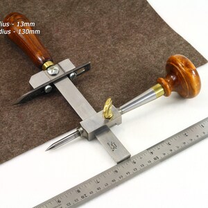 Vergez Blanchard Divider Compass Knife with Handle in 2 sizes. Leather Cutter Tool image 2