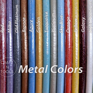 Metallic Leather Cord / Round Leather Cord / Jewelry Cord / Cuff Leather / European Leather