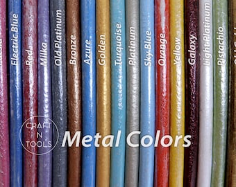 Metallic Leather Cord / Round Leather Cord / Jewelry Cord / Cuff Leather / European Leather