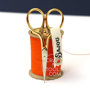 Courcy Model Gilded Embroidery Scissors by Sajou. Needlecraft Scissors, Chenille Scissors, Knitting Shears, Darning Scissors