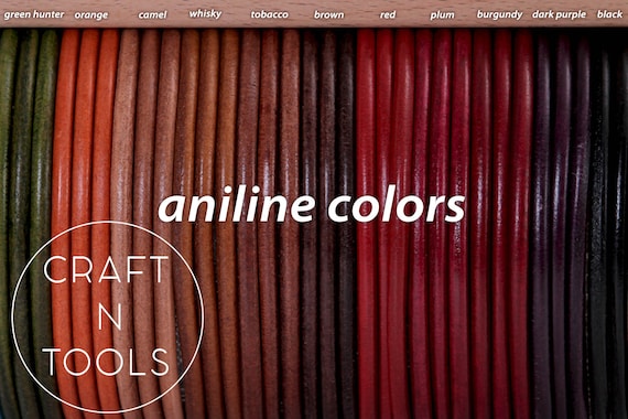 Aniline Leather Cords / Wrist Bracelet Cord / Round Leather Cord / Spanish Cord / Jewelry Supplies
