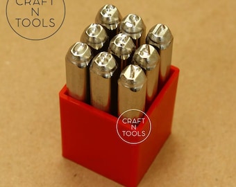 Number Stamp Set by Vergez Blanchard / Leather Stamps / Cuff Stamping / Leather Bag Stamps