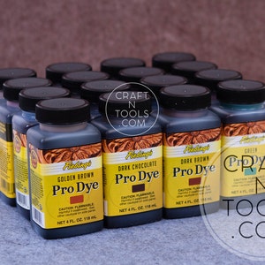 Pro Dye by Fiebing&#39;s 4oz / 118ml in 16 colors / Smooth Leather Dye / Leather Craft Dye / Leather Dyeing / Leather Restore