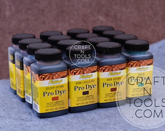 Pro Dye by Fiebing's 4oz / 118ml in 16 colors / Smooth Leather Dye / Leather Craft Dye / Leather Dyeing / Leather Restore
