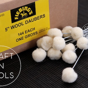 Wool Daubers by Fiebing’s / Wool Applicator / Dye Applicator / Wool Brush / Finish Applicator