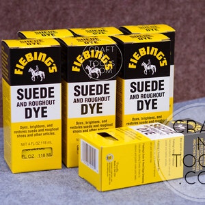 Suede and Roughout Dye by Fiebing&#39;s 4oz / 118ml in 21 colors / Suede Coloring / Roughout Care / Restore Suede / Suede Shoes Care
