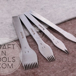 Pricking Irons Size#11 (2.45mm) by Vergez Blanchard / Saddlers Chisel / Leather Pricker / Leather Punch Tool / Stitching Chisel