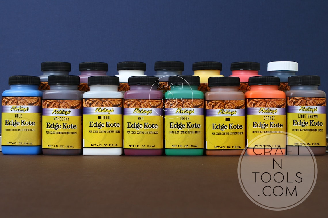 Edge Kote Fiebing 4oz./118ml in 14 Colors/leather Edge Etsy