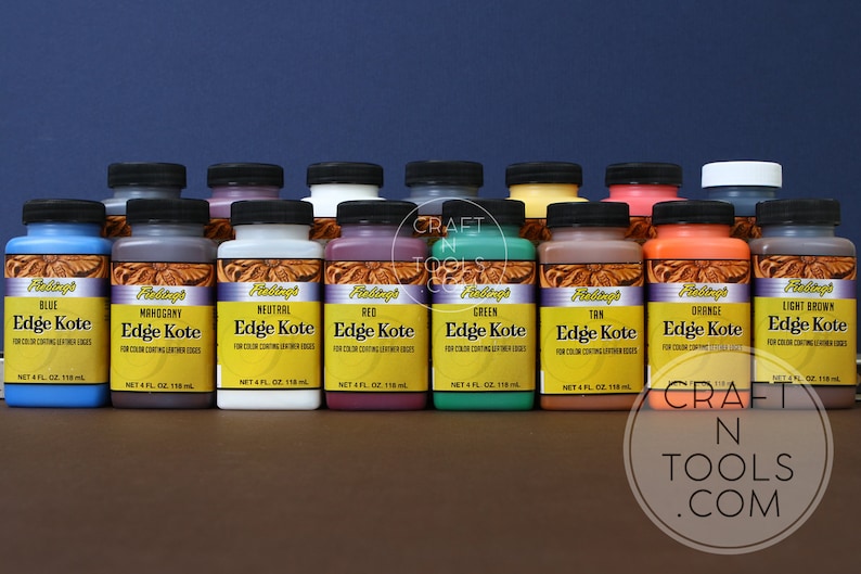 Edge Kote Fiebing 4oz./118ml in 14 Colors/leather Edge Etsy