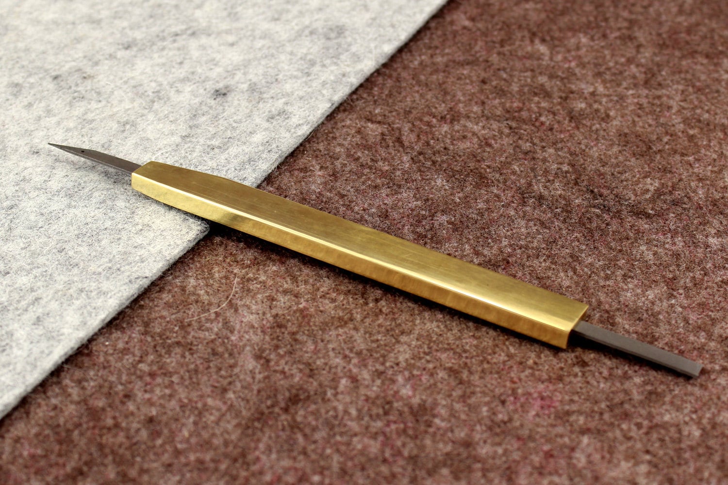 L'indispensable Brass Knife, Handle, and Spare Blade by Vergez