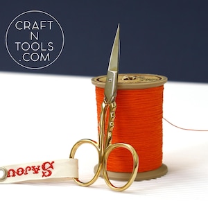 Scallop Model Gilded Embroidery Scissors by Sajou. Needlecraft Scissors, Chenille Scissors, Knitting Shears, Darning Scissors