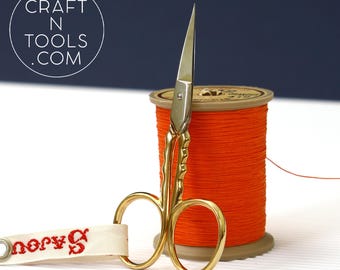 Scallop Model Gilded Embroidery Scissors by Sajou. Needlecraft Scissors, Chenille Scissors, Knitting Shears, Darning Scissors