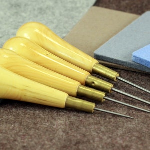 Round AWL for Leather Sewing by Vergez Blanchard / Leather Round Awl / Saddlers Awl / Leather Craft Tool / Leather Puncher