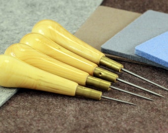 Round AWL for Leather Sewing by Vergez Blanchard / Leather Round Awl / Saddlers Awl / Leather Craft Tool / Leather Puncher