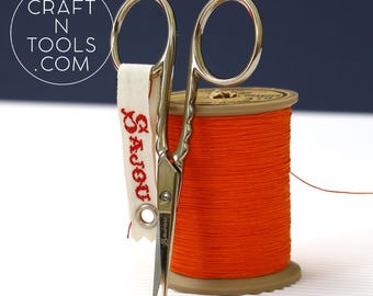 Scallop Model Nickel-Plated Embroidery Scissors by Sajou. Needlecraft Scissors, Chenille Scissors, Knitting Shears, Darning Scissors