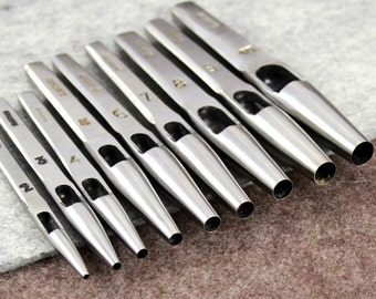 Perforadora redonda (1-30 mm) de Vergez Blanchard / Perforadora redonda / Herramienta para marroquinería / Perforadora redonda para cuero / Costura manual de cuero