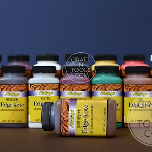Edge Kote by Fiebing&#39;s 4oz / 118ml in 14 colors / Leather Edge Finish / Edge Top Coat / Edge Finishing / Leather Sealant