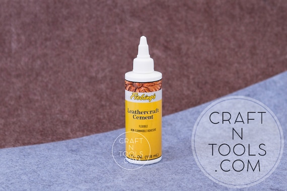 Leathercraft Cement by Fiebing’s 4oz / 118ml / Leather Adhesive / Glue for Leather / Clipboard Cement / Cloth Glue / Leather Bonding