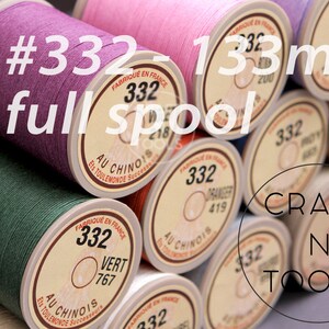 Sajou Fil au Chinois "Lin Cable" Waxed Linen Thread Full Spool #332 (0.77mm) / Corded Thread / Corded Linen / Saddlers Thread / Linen Cable