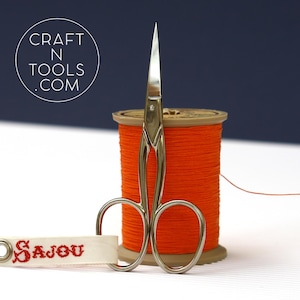 Censy Model Nickel-Plated Embroidery Scissors by Sajou. Needlecraft Scissors, Chenille Scissors, Knitting Shears, Darning Scissors
