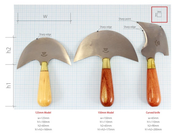 Hawkbill Knife With Two Sharp Edges Vergez Blanchard/knife for Leather/leather  Cutting Tool/saddlers Knife/hawkbilled Skinner 