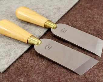 Angular Skiving / Paring Blade Knife by Vergez Blanchard / Edge Skiver / Leather Craft Tools / Leather Paring Knife / Saddlers Knife