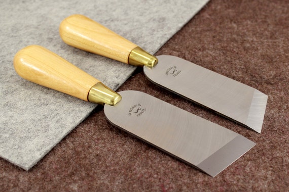 Leather Cutting Knife, Skiving Knife Flat Tip Leather Craft Tools