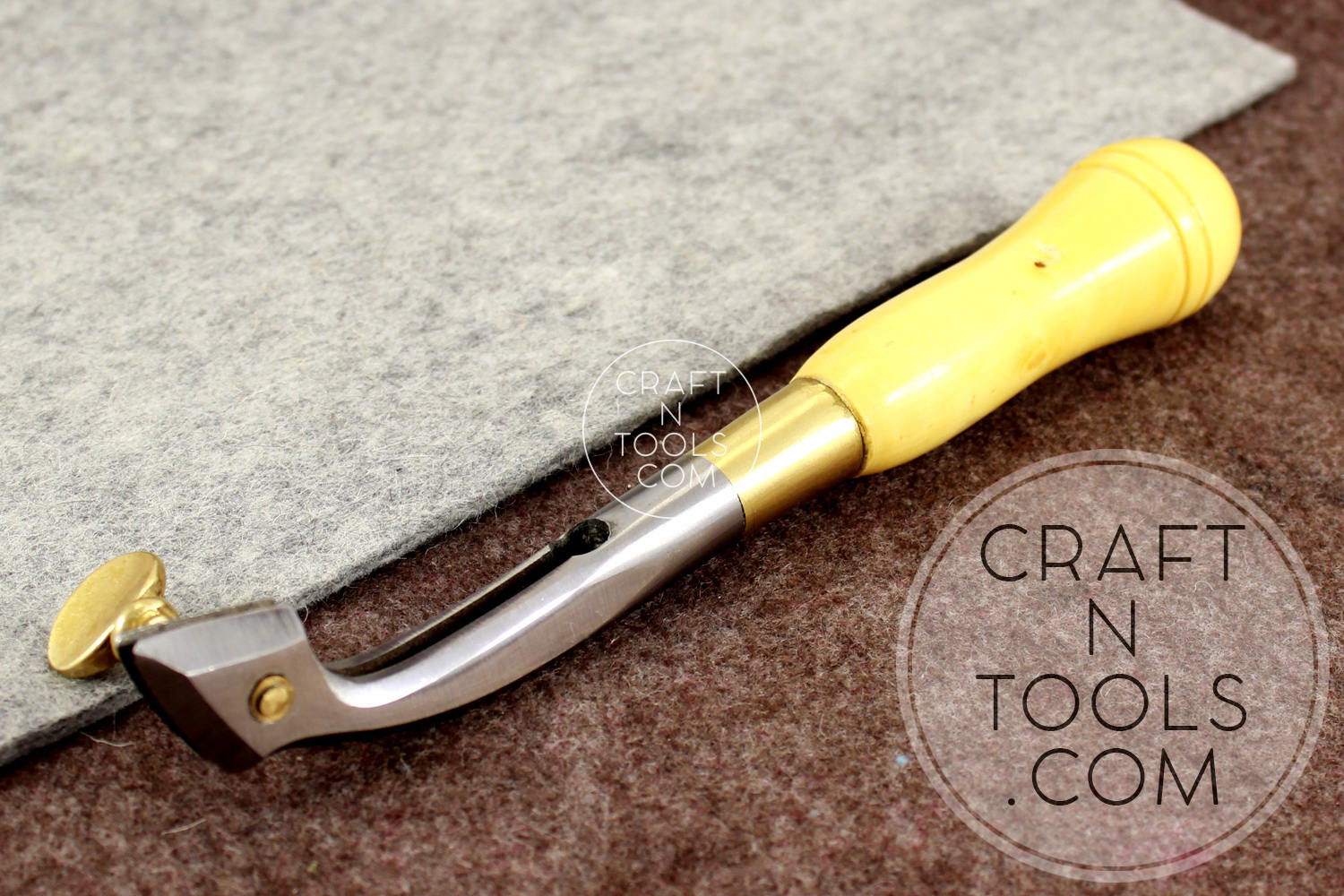 Home Use Leather Edge Creaser Craft Handwork Tool Wood Handle Adjustable Width 