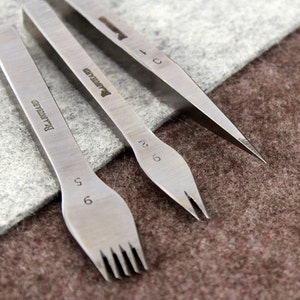 Punzones de hierro tamaño 9 (3,00 mm) de Vergez Blanchard / Herramienta de perforación de cuero / Cincel para cuero / Cincel de perforación / Punzón de cuero