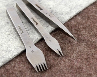 Pricking Irons Size#9 (3.00mm) by Vergez Blanchard / Leather Punch Tool / Leather Chisel / Punching Chisel / Leather Pricker