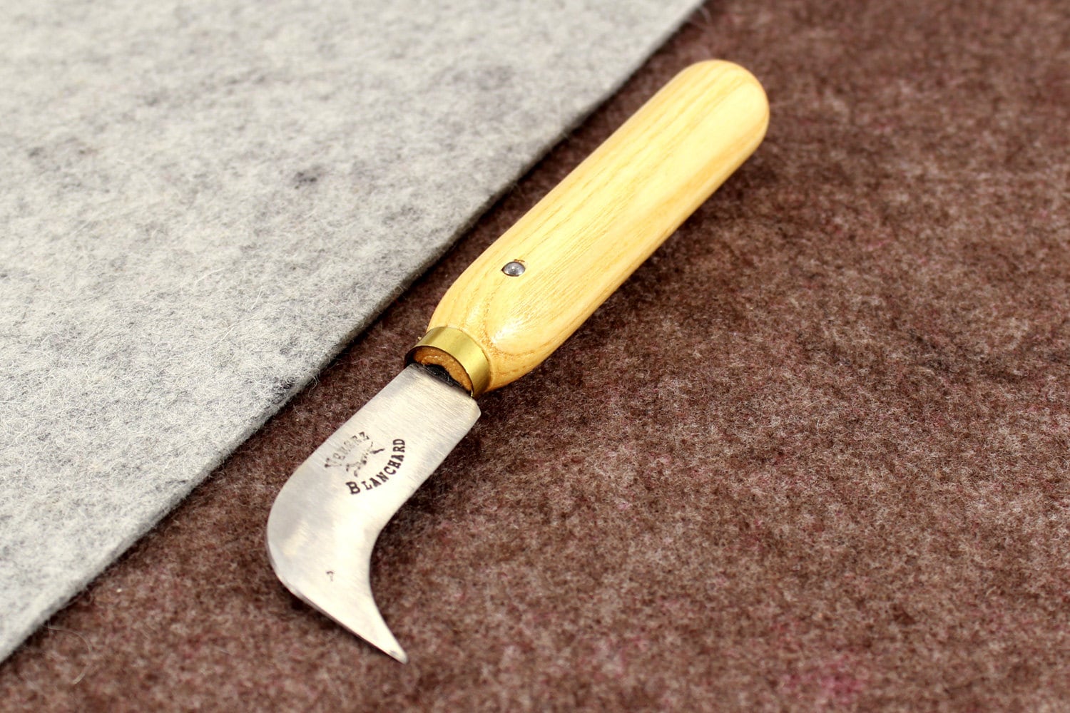 Hawkbill Knife Vergez Blanchard 55mm/Leather Curved Etsy