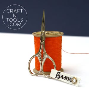 Courcy Model Nickel-Plated Embroidery Scissors by Sajou Scissors. Needlecraft Scissors, Chenille Scissors, Knitting Shears, Darning Scissors
