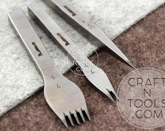Pricking Irons Size#7 (3.85mm) by Vergez Blanchard / Leather Craft Chisel / Sewing Punch / Stitching Chisel  /  Leather Pricker